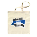 Ostoskassi heijastimellä ja värillisellä kuvalla  "TALLINNA"