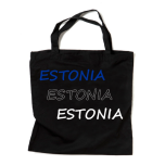 Ostoskassi heijastimellä ja värillisellä kuvalla "ESTONIA"